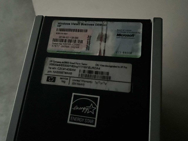 Hp compaq dc5800 desktop computer - afbeelding 5 van  6