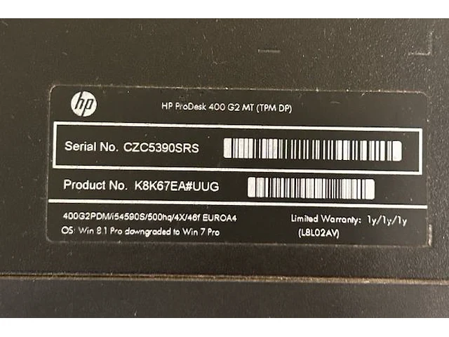 Hp desktop, 2 schermen - afbeelding 6 van  6