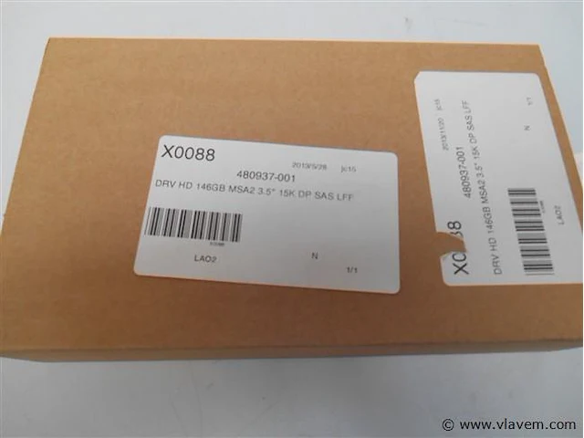Hp drv hd 146gb msa2 3,5" 15k dp sas lff nieuw - afbeelding 1 van  1
