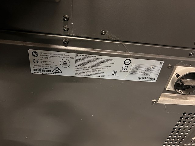 Hp jet fusion 580 color 3d printer (sg95lca007) - afbeelding 5 van  7