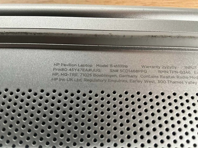 Hp pavilion 15-eh1011nb laptop - afbeelding 6 van  6