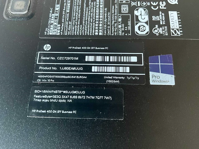 Hp pro desk 400 g4 sff pc - afbeelding 3 van  5