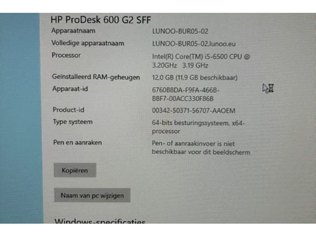 Hp pro desk + scherm en toebehoren - afbeelding 3 van  6