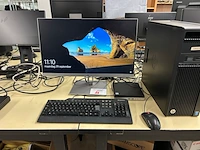 Hp pro desk + scherm en toebehoren - afbeelding 1 van  7