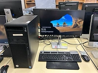 Hp pro desk + scherm en toebehoren - afbeelding 1 van  7