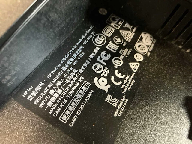 Hp pro one 400 g3 20.0-in touch all-in-one pc - afbeelding 6 van  6