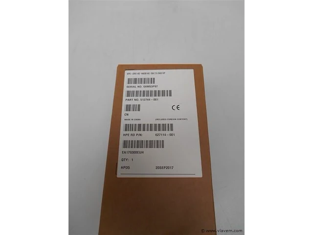Hp sps-drv hd 146gb 6g 15k 2,5" dp sas nieuw - afbeelding 1 van  1