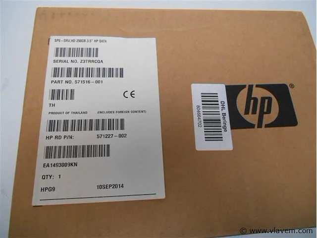 Hp sps-drv hd 250gb 3,5" hp sata nieuw - afbeelding 1 van  1