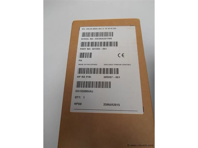 Hp sps-drv hd 300gb 10k 2,5" dp sas nieuw - afbeelding 1 van  1