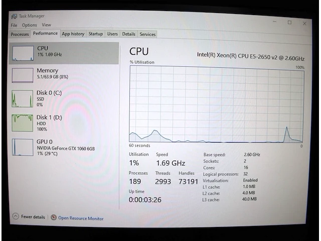 Hp z620 workstation + gtx 1060 6gb - afbeelding 5 van  13