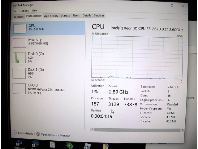 Hp z620 workstation + gtx 1060 6gb - afbeelding 2 van  10