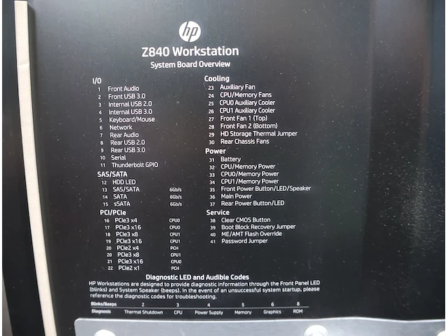 Hp z840 workstation + gtx 1060 - afbeelding 4 van  10
