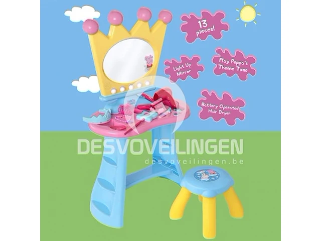 Hti peppa pig kaptafel & accessoireset - afbeelding 3 van  4