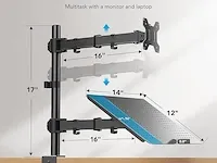 Huanuo monitorarm met laptoplade - afbeelding 4 van  4