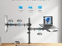 Huanuo monitorarm met laptoplade - afbeelding 4 van  4