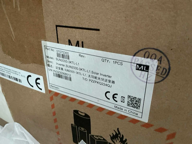 Huawei sun 2000-3ktl-l1 omvormer - afbeelding 3 van  4