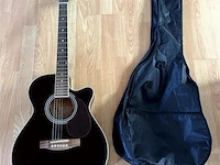 Hudson hf1 bk electro acoustic right handed guitar - afbeelding 1 van  3