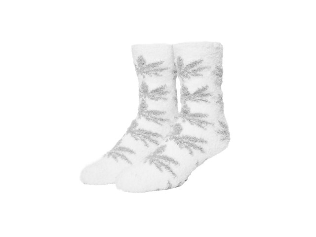 Huff - tonal fuzzy scattered - wintersokken - wit - afbeelding 2 van  2