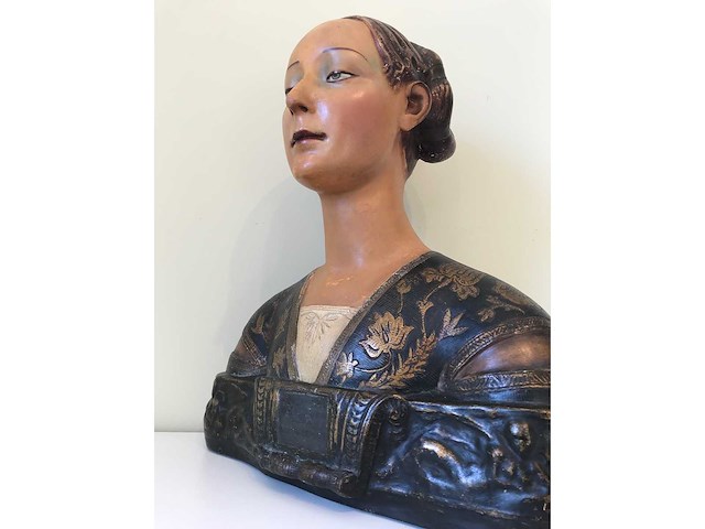 Huge italian renaissance sculpture bust princessa eleonora d'aragona. after francesco laurana (1430-1502) - afbeelding 11 van  17