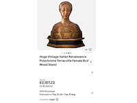 Huge italian renaissance sculpture bust princessa eleonora d'aragona. after francesco laurana (1430-1502) - afbeelding 16 van  17