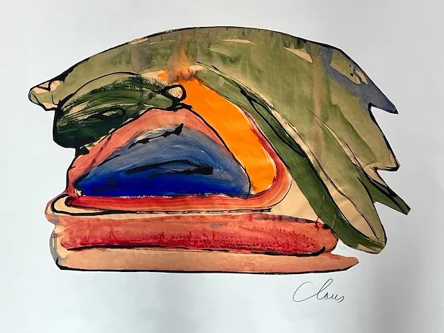 Hugo claus (brugge 1929 - 2008) - origineel - afbeelding 2 van  5