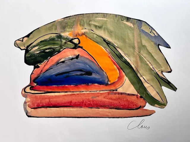 Hugo claus (brugge 1929 - 2008) - origineel - afbeelding 4 van  5
