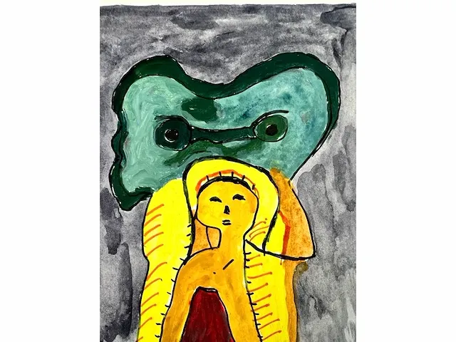 Hugo claus (brugge 1929 - 2008) origineel - afbeelding 2 van  4