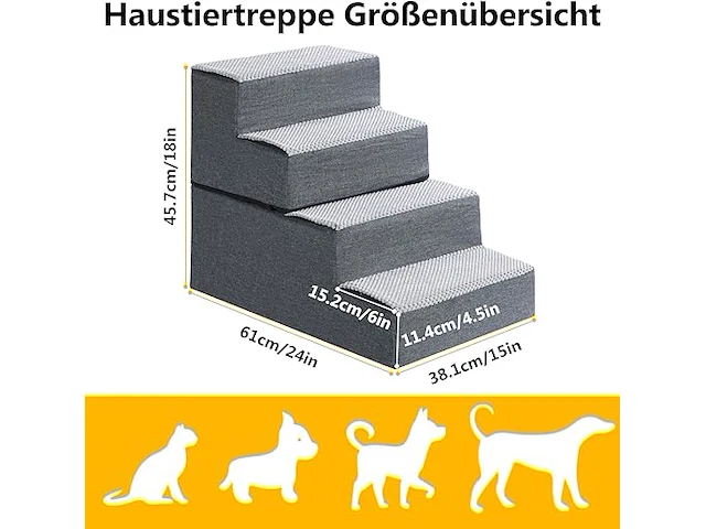 Huisdierentrap 4 tredes - afbeelding 3 van  6