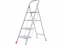 Huishoudtrap 4 treden wit 3 stuks in doos - afbeelding 1 van  1