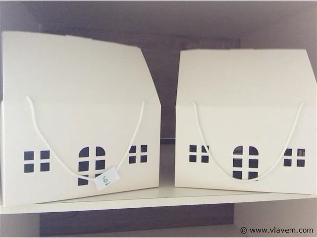 Huisjes papier 2stuks - afbeelding 1 van  2