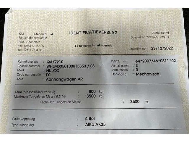 Hulco medax 3 aanhangwagen - afbeelding 3 van  17