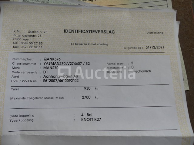 Hulco terrax-2 aanhangwagen (vin: whlt2300200006187) - afbeelding 8 van  19