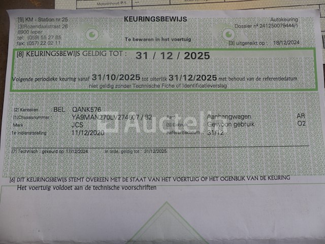 Hulco terrax-2 aanhangwagen (vin: whlt2300200006187) - afbeelding 11 van  19