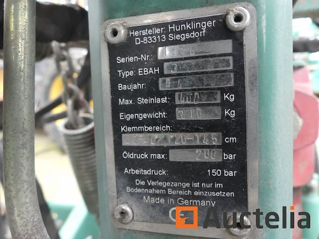 Hungklinger ebah 3 hydraulische klinkerheffer - afbeelding 7 van  10
