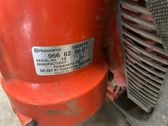 Husqvarna 580bts benzine rugbladblazer - afbeelding 5 van  5