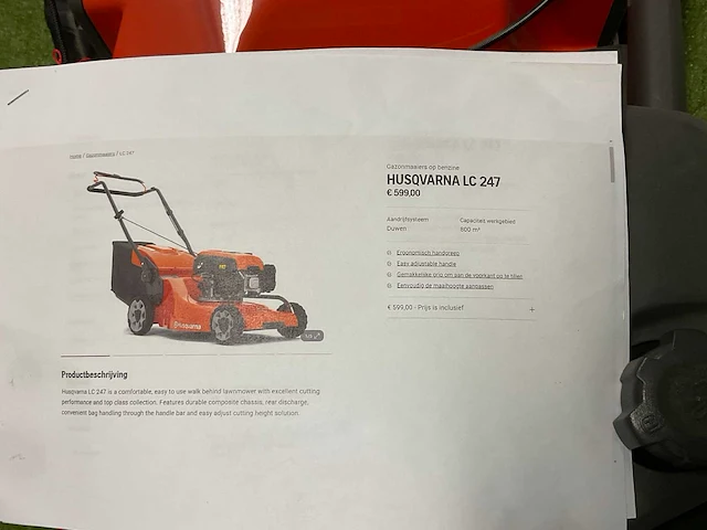Husqvarna lc247 grasmaaier - afbeelding 2 van  11