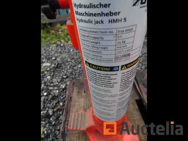 Hydraulische krik unicraft hmh 5 poot - afbeelding 3 van  7