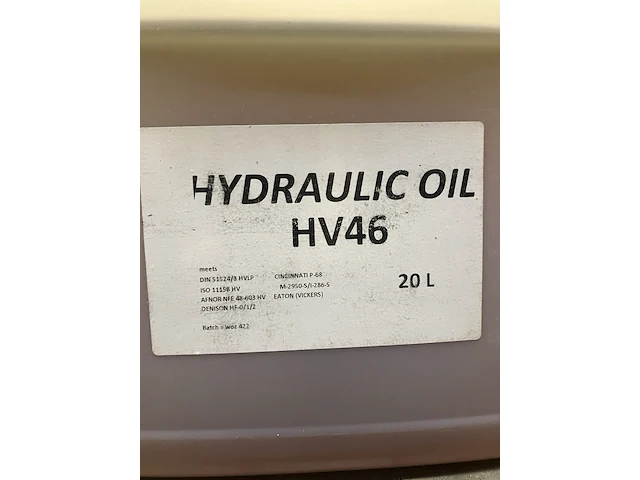 Hydraulische olie hv46 20l - afbeelding 2 van  2