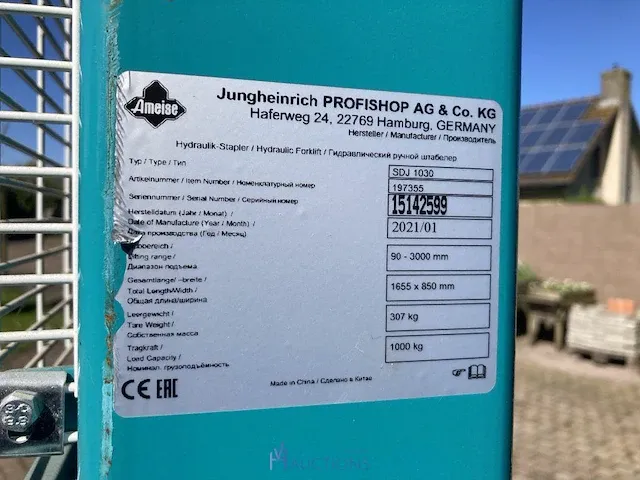 Hydraulische palletlifter jungheinrich - afbeelding 6 van  7