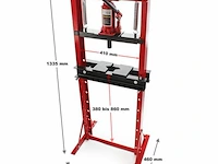 Hydraulische werkplaatspers met 12 ton persdruk - afbeelding 1 van  3