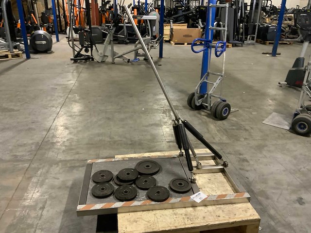 Hydro kinetics rowing pole incl schijven 30mm gas cilinder krachtstation - afbeelding 2 van  5