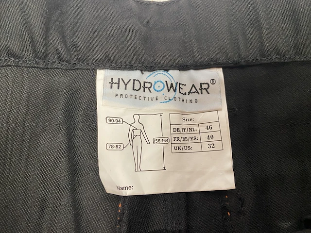 Hydrowear broek oranje/zwart - maat 46 - afbeelding 3 van  3