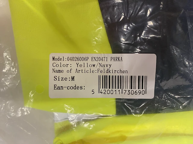 Hydrowear parka yellow/navy - maat m - afbeelding 3 van  3