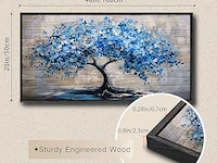 Hyidecorart canvas "blauwe bloemenboom des levens" - afbeelding 3 van  3