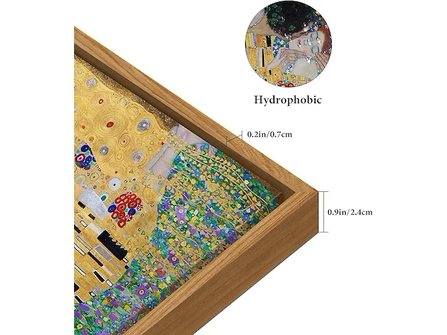 Hyidecorart canvas "de kus" van gustav klimt - afbeelding 3 van  3