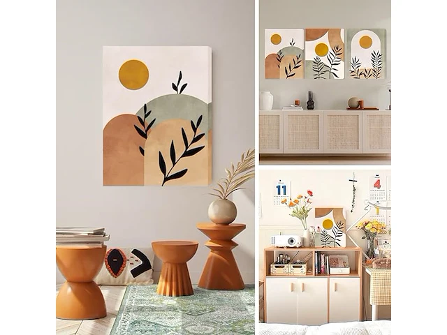 Hyidecorart canvas schilderij set woonkamer - afbeelding 2 van  3
