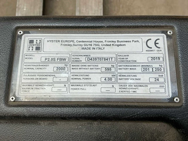 Hyster elektrische palletwagen - afbeelding 12 van  15