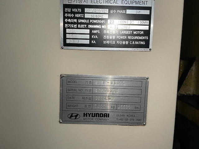 Hyundai spt-v1000 cnc bewerkingscentrum - afbeelding 16 van  30
