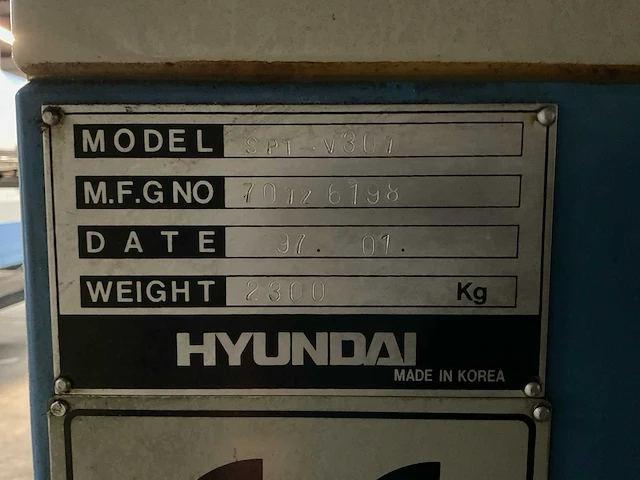 Hyundai spt-v30t cnc bewerkingscentrum - afbeelding 8 van  16