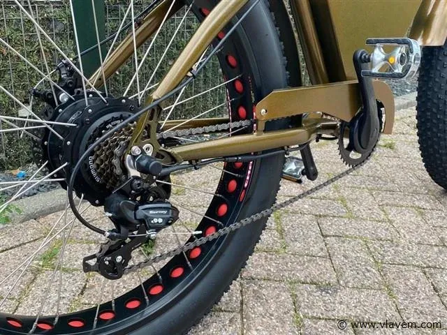I-coco beach cruiser 20ah elektrische fiets (bruin) - afbeelding 3 van  6